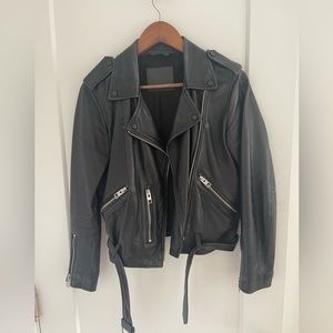 All Saints leather moto jacket